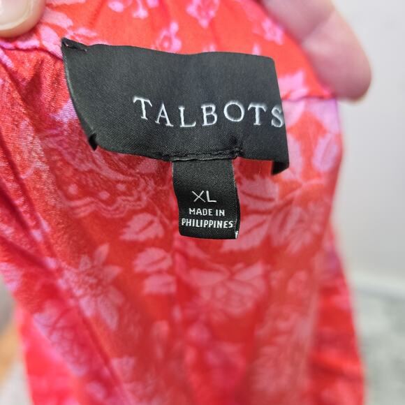 Talbots Skirt Womens XL Floral Print Viscose Ruffle Hem Midi Summer Boho - Picture 3 of 8